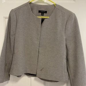 Ann Taylor Black and white cropped blazer